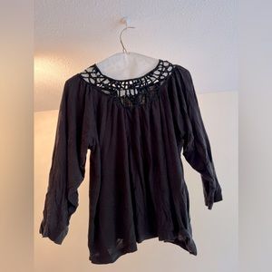 Anthropologie cut out collar blouse